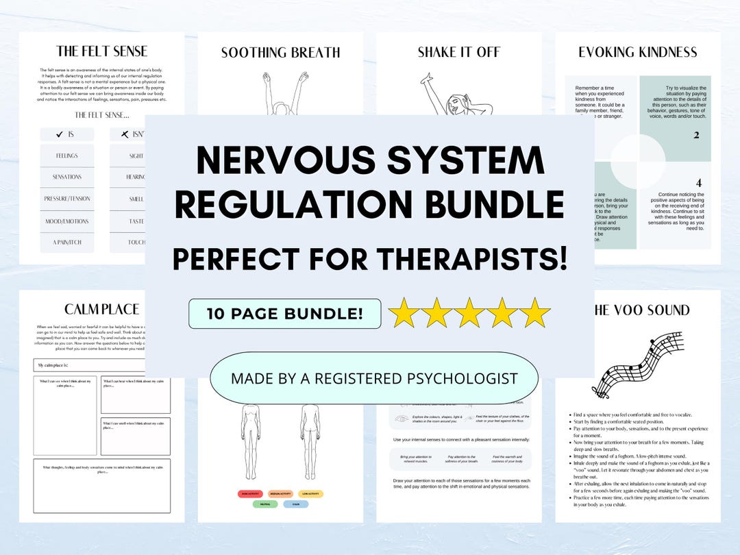 Somatic Experiencing Worksheets for Nervous System Regulation ...