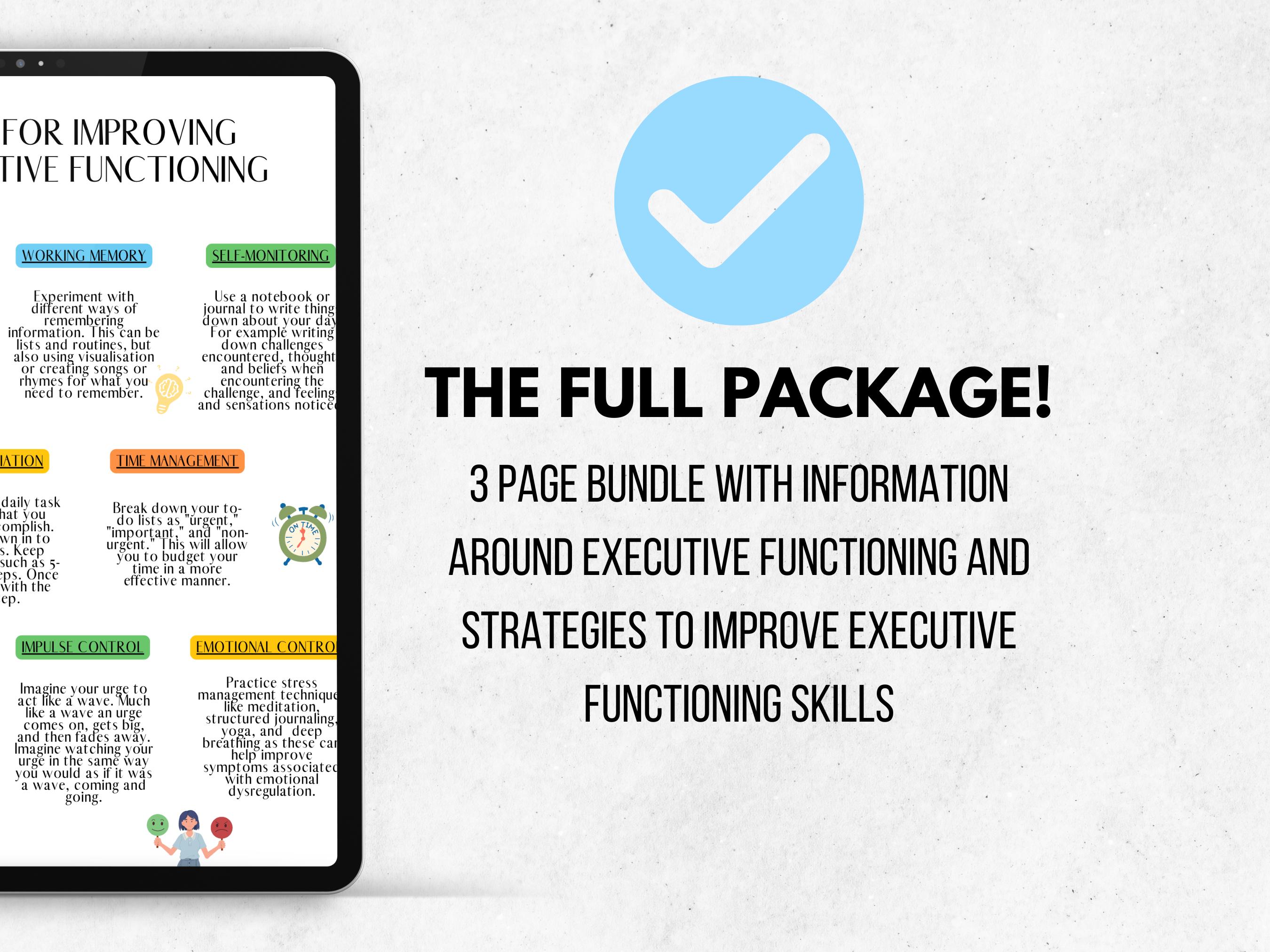 Executive Function Handout.pdf Executive Function & Coping Skills Handouts for Teens and Adults (PDF ...