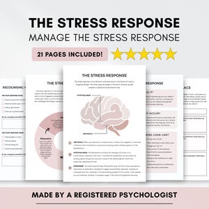 Hojas de trabajo de terapia de respuesta al estrés: Manejo del trauma y el estrés (descarga digital)