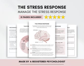 Stress Response Therapy Worksheets: Trauma & Stress Management (PDF Digital Download)