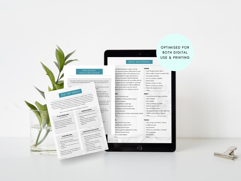 DBT Distress Tolerance Worksheets Bundle for Mental Health (PDF Digital ...