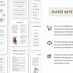 Narcissist Education Worksheets for Understanding Narcissism and Gaslighting in Relationships