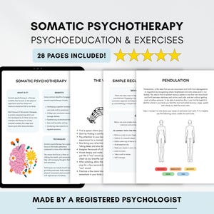 Somatic Psychotherapy Toolbox Bundle: Therapist Exercises & Worksheets (PDF Digital Download)
