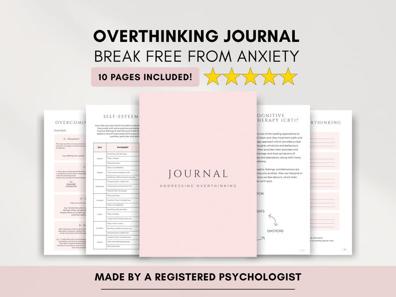 Overthinking Journal for Stress Management