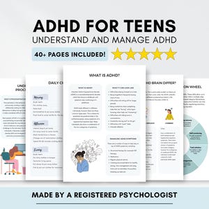 ADHS Arbeitsblätter für Jugendliche: Bewältigungsfähigkeiten & Exekutive Funktionen (Digitaler Download)