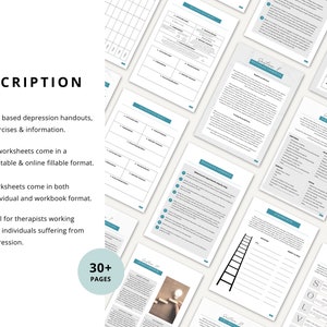 CBT Workbook Bundle for Overcoming and Managing Depressive Symptoms