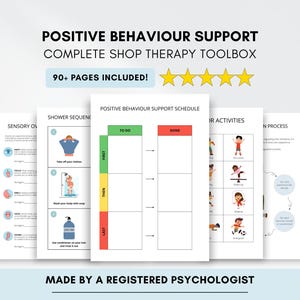 Positive Behavior Support Plan, Complete Shop Bundle Therapy Toolbox (PDF Digital Download)