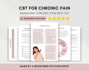 CBT Worksheets: Chronic Pain Management, Therapist Resource (Digital Download)