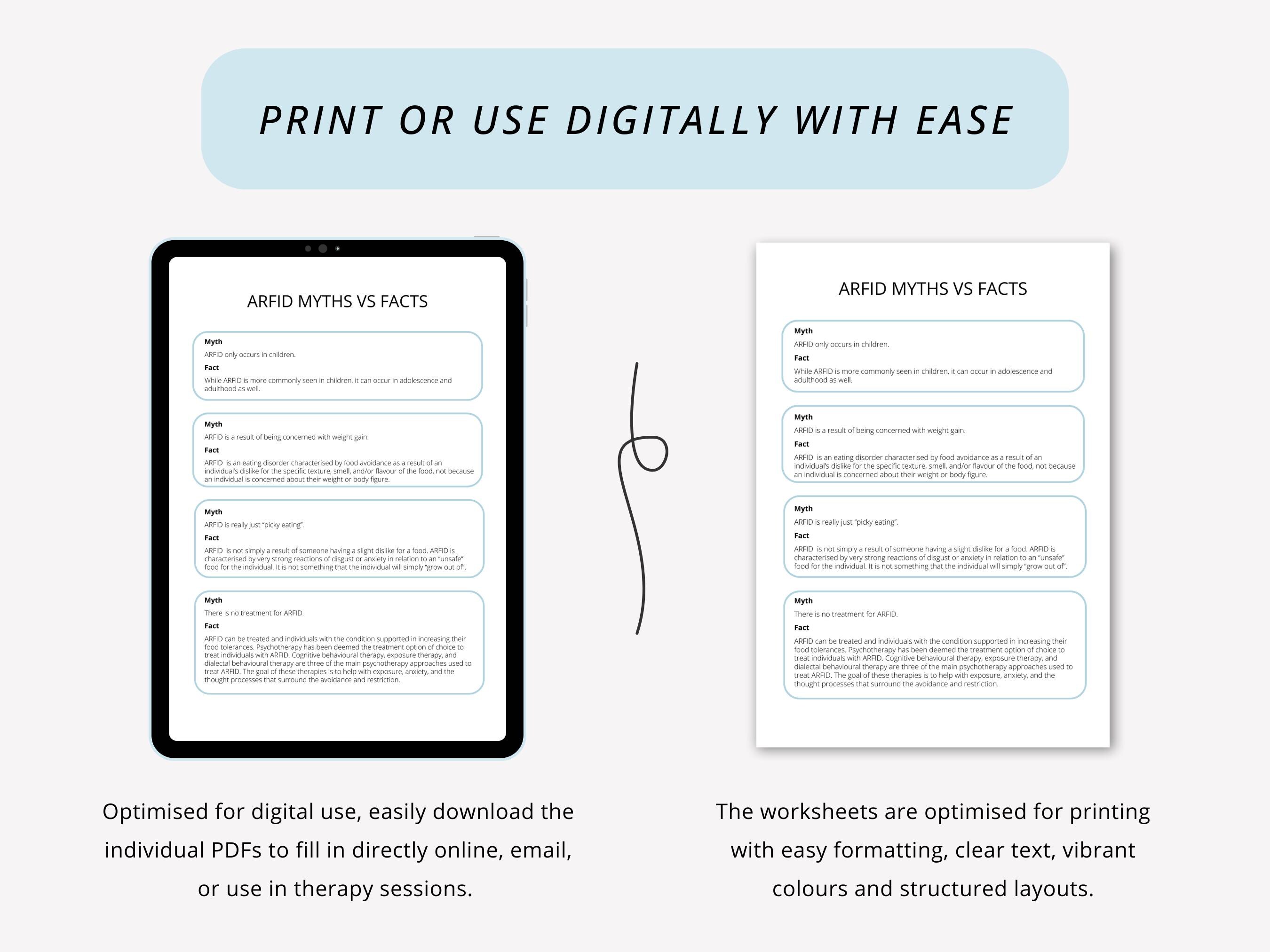 Arfid Questionnaire.pdf ARFID Therapy Handouts: DSM-5 Criteria, Sensory Processing (PDF Digital ...