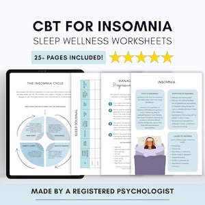 Schede di lavoro sulla terapia cognitivo-comportamentale per l'insonnia: esercizi di terapia del sonno (stampabili e compilabili)