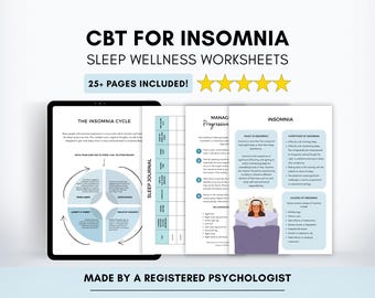 不眠症のための認知行動療法（CBT）ワークシート（睡眠療法エクササイズ付き）（PDFデジタルダウンロード）