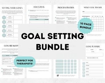 Goal Setting Worksheets & SMART Goal Tracker | SMART Goal Planner | SMART Goals Template | Social Psychology | Coping Skills Worksheets