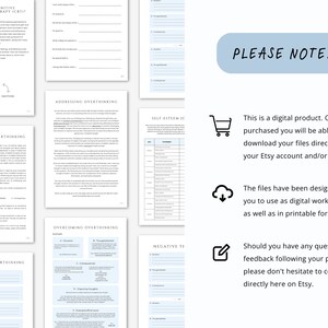 Anxiety Journal and Worksheets for Overthinking and Negative Thoughts