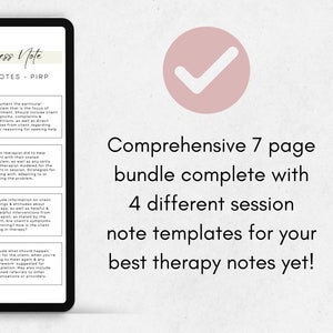 Therapy Progress Note Template: 7-Page Psychotherapy Forms (PDF)
