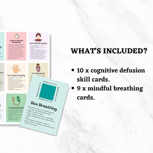 Teen Anxiety Coping Skills Cards