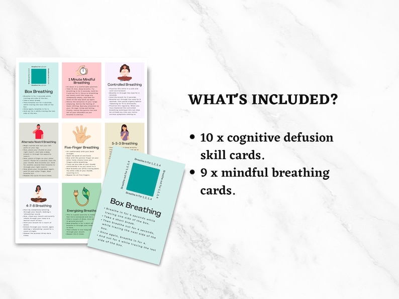 Teen Anxiety Coping Skills Cards