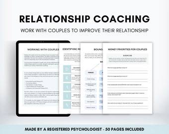 Relationship Coaching Worksheets for Couples Counseling & Couples Therapy, Boundary Setting, Effective Communication, Reacting vs Responding