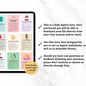 Teen Anxiety Coping Skills Cards