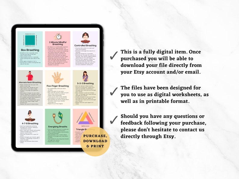 Teen Anxiety Coping Skills Cards
