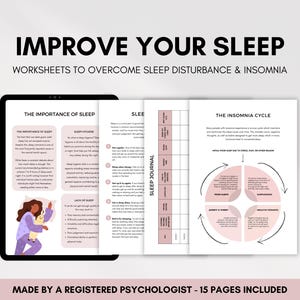 Schede didattiche sulla terapia igienica del sonno per la gestione dell'insonnia e dei disturbi del sonno per adulti e adolescenti, risorsa per terapisti del sonno sano