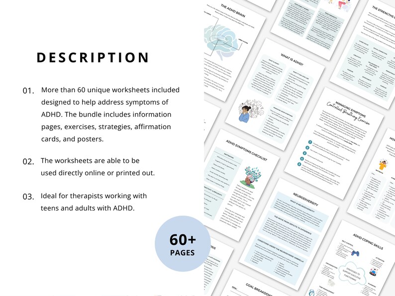 ADHD Worksheets Mega Bundle