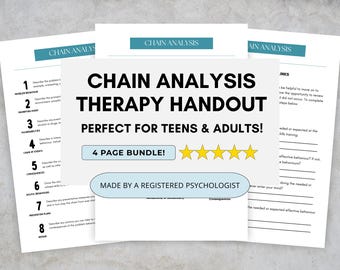 DBT Chain Analysis Worksheet | Mindfulness Coping Skill - Etsy Israel