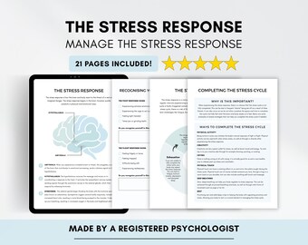 Stress Response Cycle Worksheets: Understanding Emotions (PDF Digital Download)