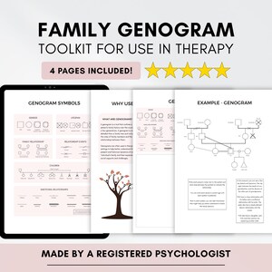 Family Genogram Template: Therapy Tool for Counselors (PDF Digital Download)