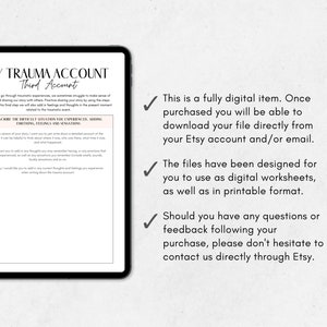 Trauma Worksheets Adult MEGA Bundle