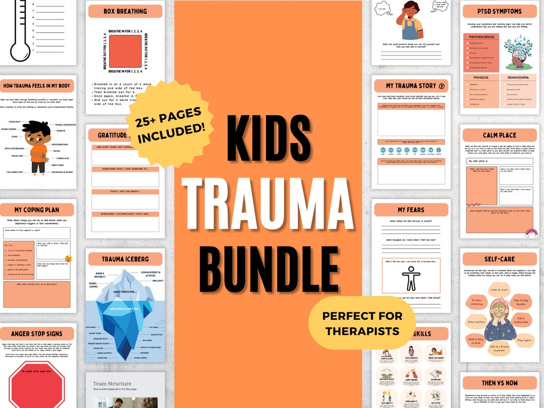 Trauma PTSD Worksheets for Kids Kids Trauma Therapy Cards & PTSD Coping