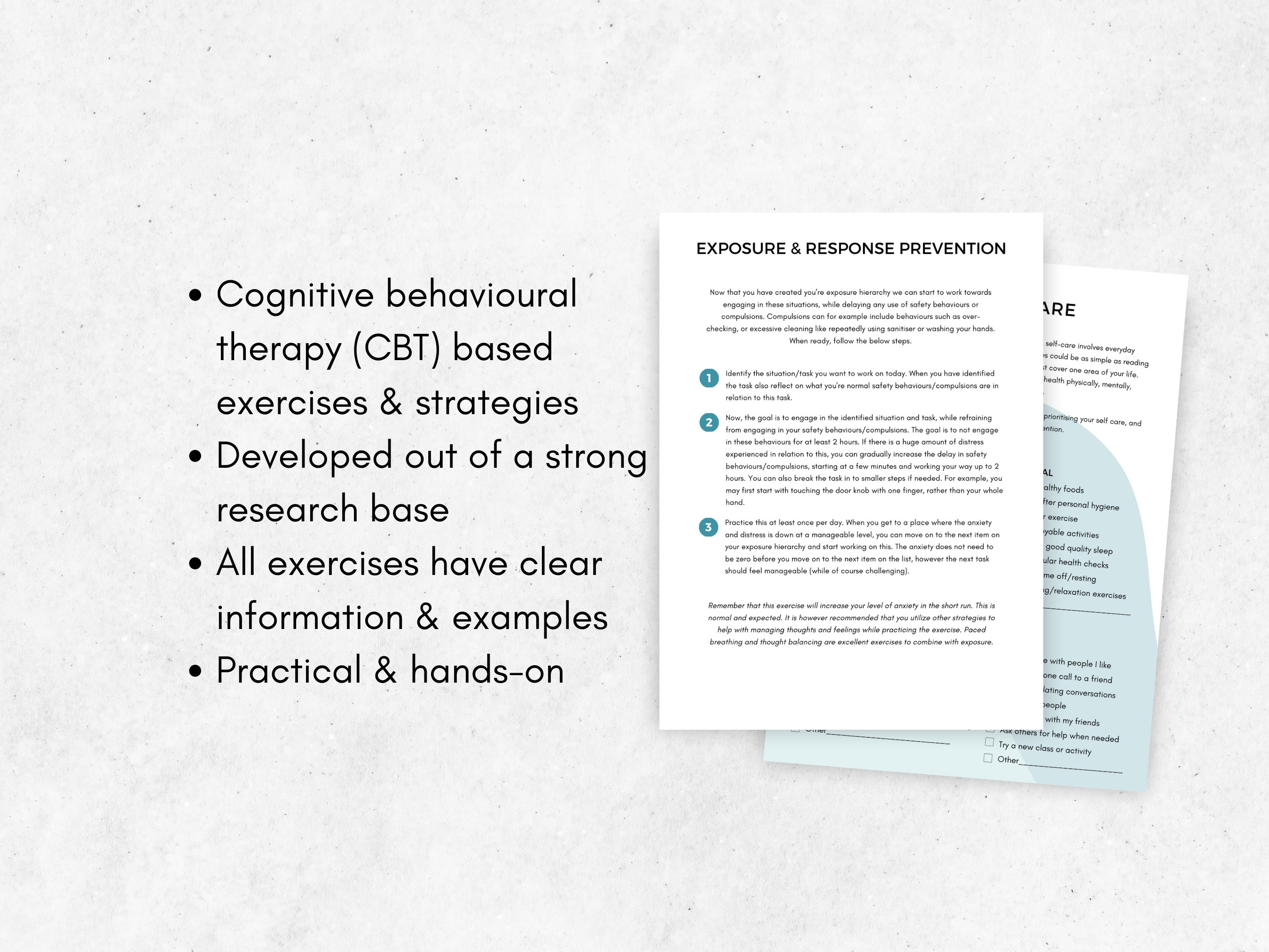 CBT exercises bundle for OCD.