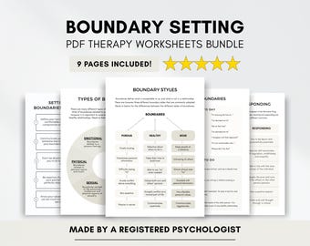 Boundary Setting Handouts for Therapy Education and Healthy Relationships (PDF Digital Download)