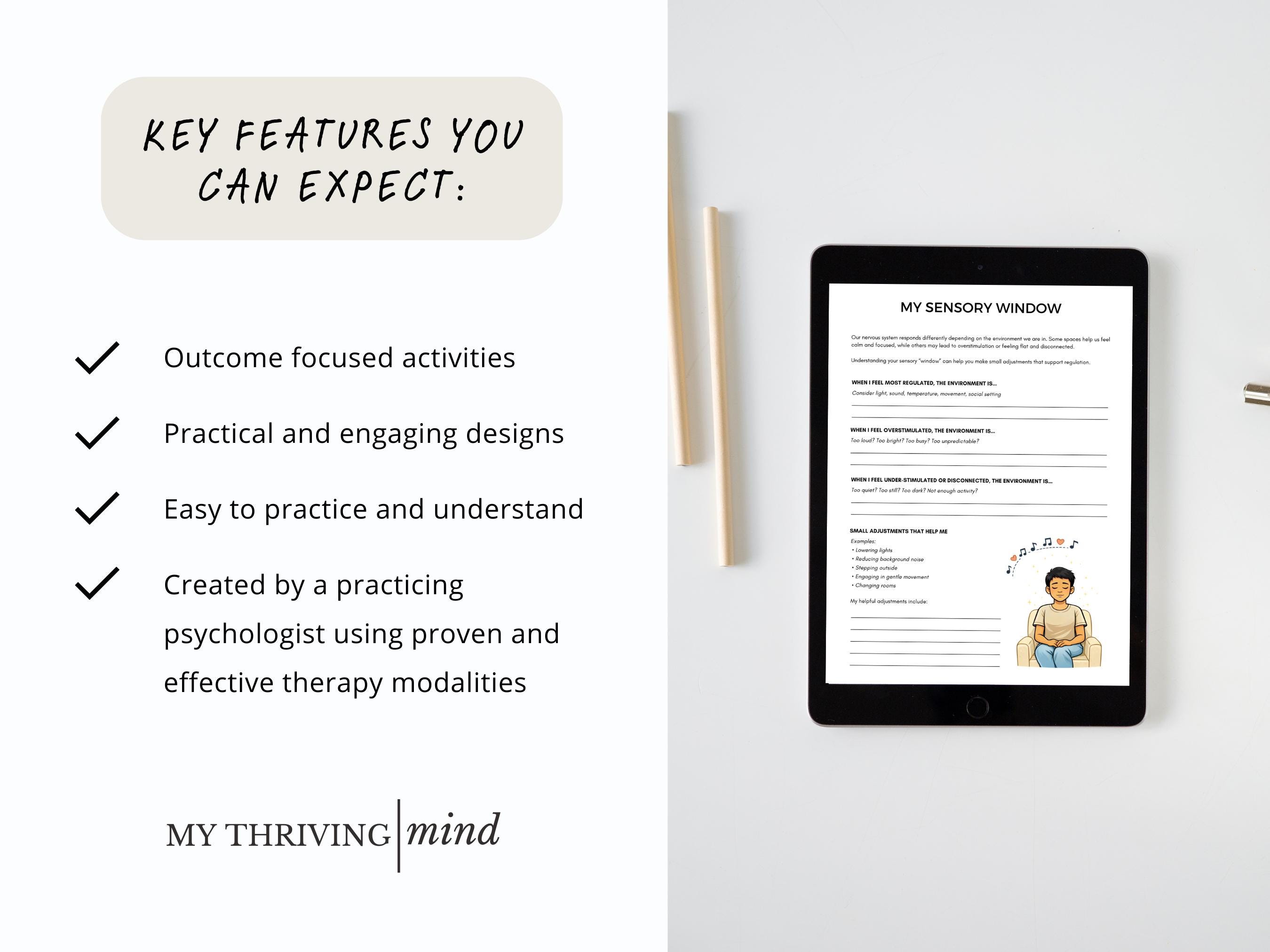 Exteroception and Interoception Body Mapping Worksheets for Adults ...