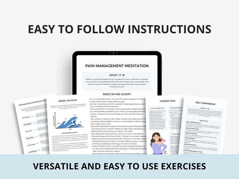 Mindfulness for Chronic Pain Worksheets