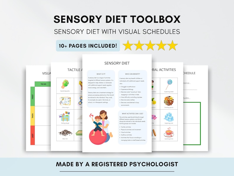 Sensory Diet Therapy Toolbox with Visual Schedules