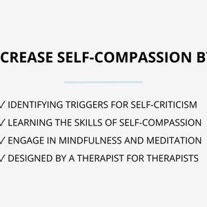 Self Compassion Worksheet Bundle to Learn Self-Compassion and Positive Self Talk