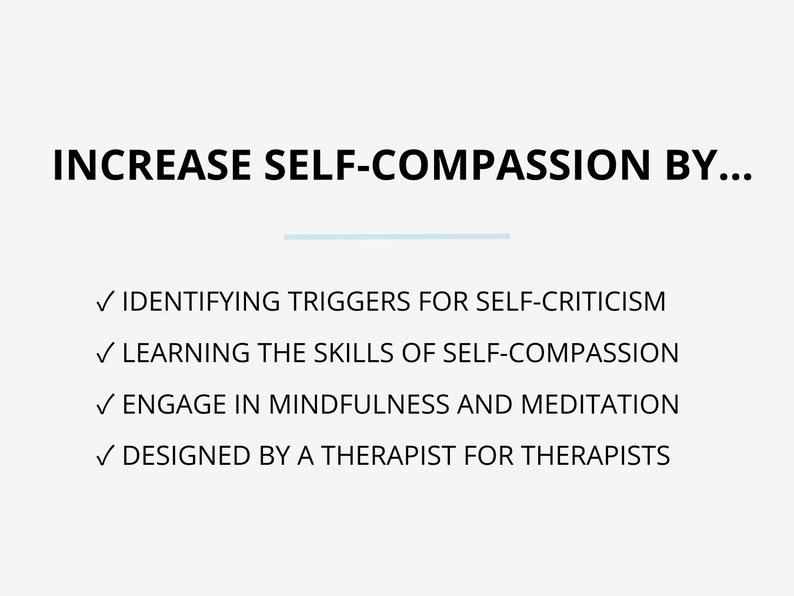 Self Compassion Worksheet Bundle to Learn Self-Compassion and Positive Self Talk