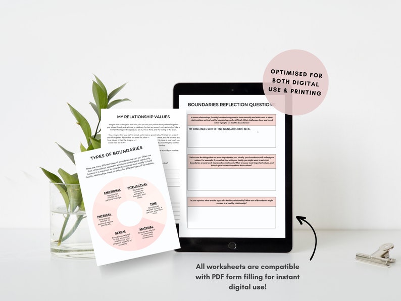 Boundary Setting Worksheets Bundle