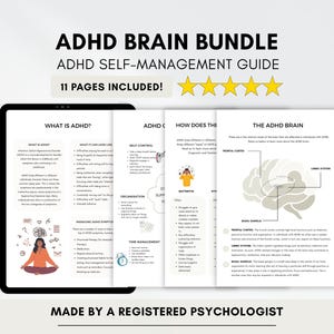 Paquete de hojas de trabajo sobre TDAH para el desarrollo de las funciones ejecutivas en adolescentes y adultos (descarga digital en PDF)