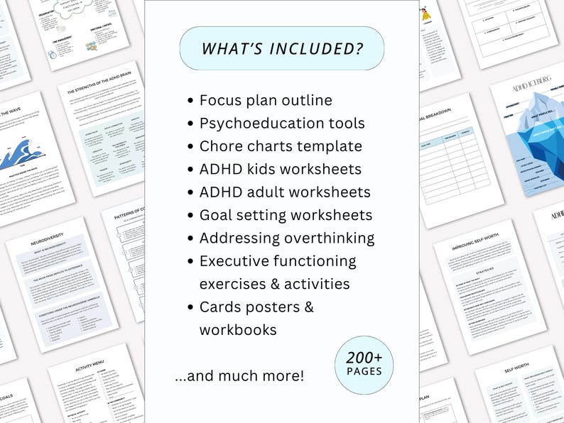 ADHD Worksheets Complete Bundle