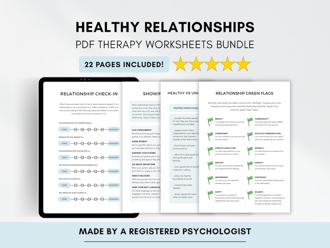 Relationships Worksheets.pdf Couples Therapy Worksheets: Healthy Relationships & Communication (PDF ...
