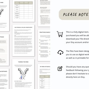 Radical Acceptance DBT Psychoeducation Worksheets for Emotional Regulation