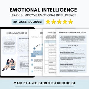 Schede di lavoro sull'intelligenza emotiva con reazione vs risposta (download digitale PDF)