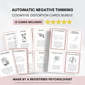 Cartes CBT sur les distorsions cognitives : ressource pour thérapeute (téléchargement numérique)