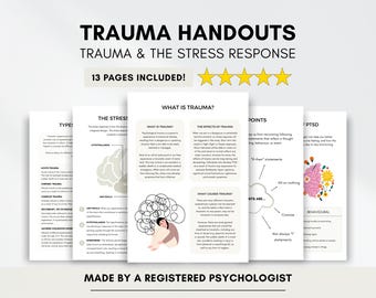 Materiales didácticos sobre terapia del trauma con respuesta al estrés: hojas de trabajo de psicoeducación para terapeutas.