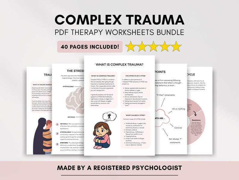 Complex Trauma Worksheets with Trauma Iceberg