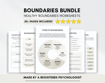 Grenzen setzen Arbeitsblätter-Bundle: Gesunde Kommunikation (PDF druckbar / ausfüllbar)