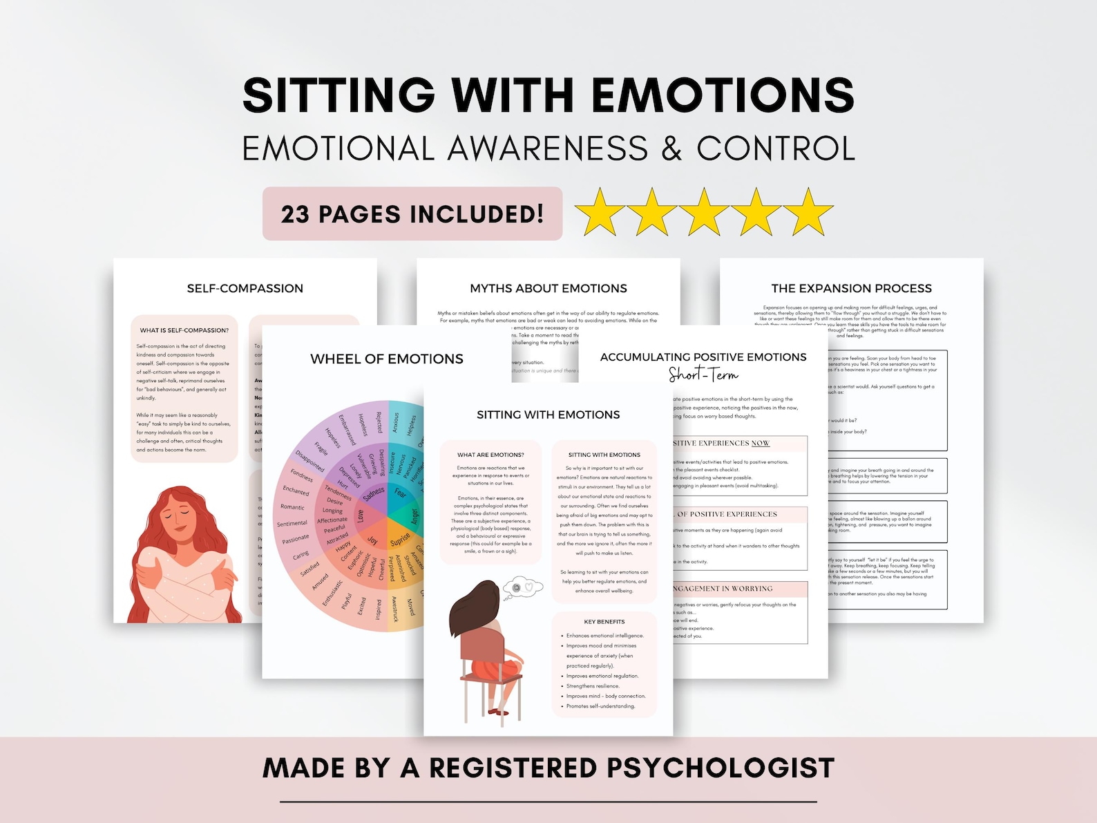 Emotions Regulation Worksheets Bundle: Coping Skills, Emotional ...