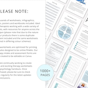 Mental Health Worksheets Whole Shop Bundle