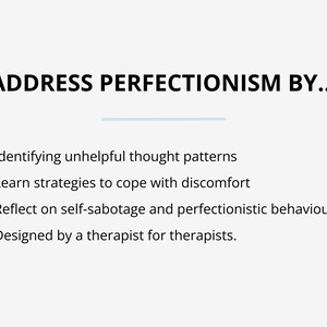 Perfectionism Worksheet Bundle